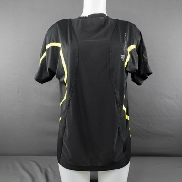 Adidas x Stella McCartney Medium Black Loose Mesh Panel Shirt - Picture 1 of 6